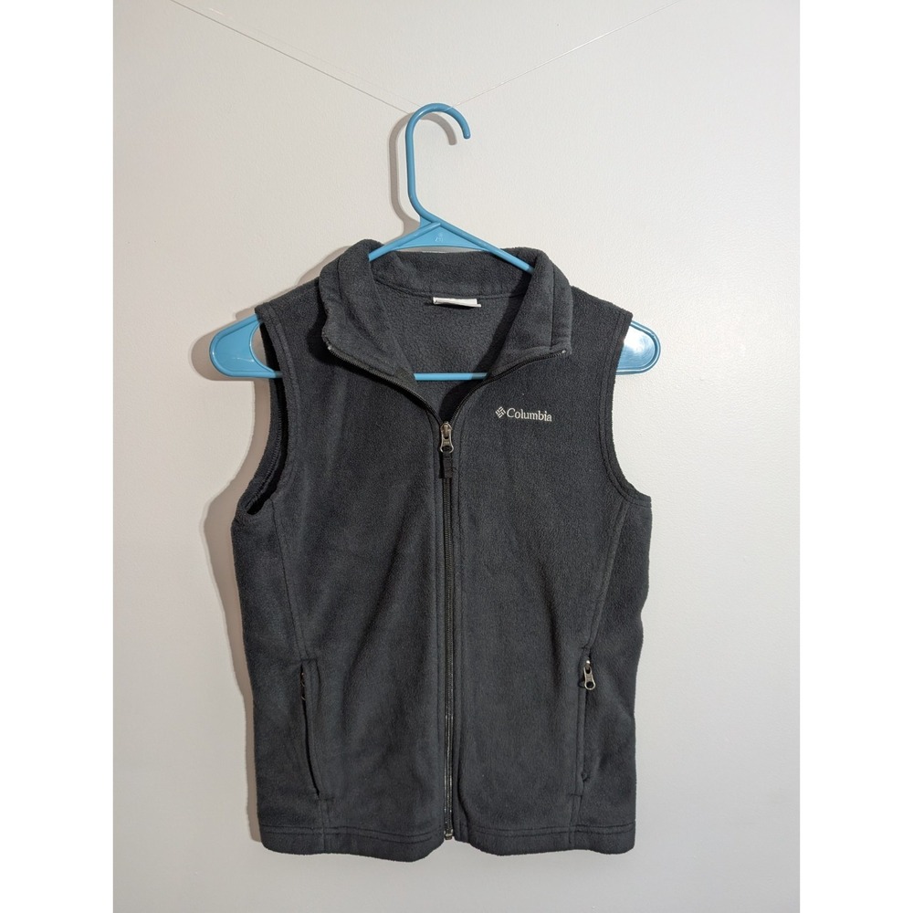 Z5 Columbia Women's Dark Gray‎  Fleece Full Zip Up Vest Size Medium